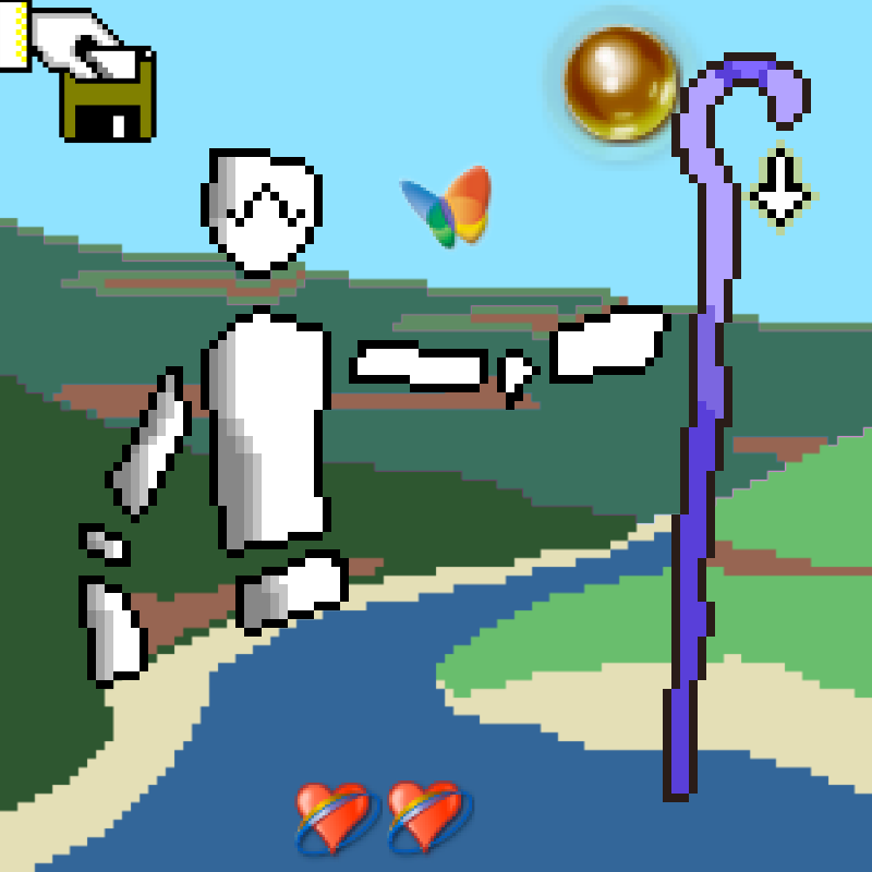 an image of a weird pixelated guy